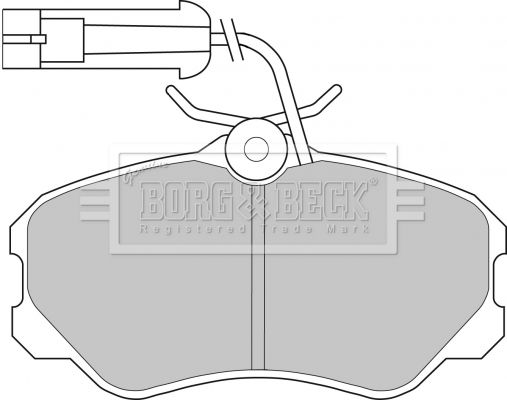 BORG & BECK Комплект тормозных колодок, дисковый тормоз BBP1142